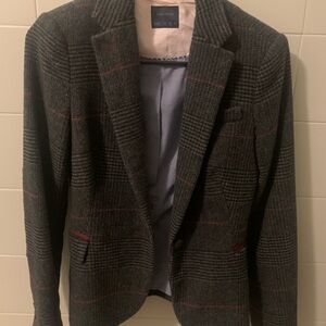 Zara Gray Plaid Blazer